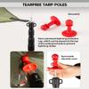Tarp Poles Heavy Duty Adjustable, AVOFOREST Aviation Aluminum 8.7FT Tent Poles Lengthen and Thicken with Protection Cap Awning Poles Set of 4 for Hiking view 4