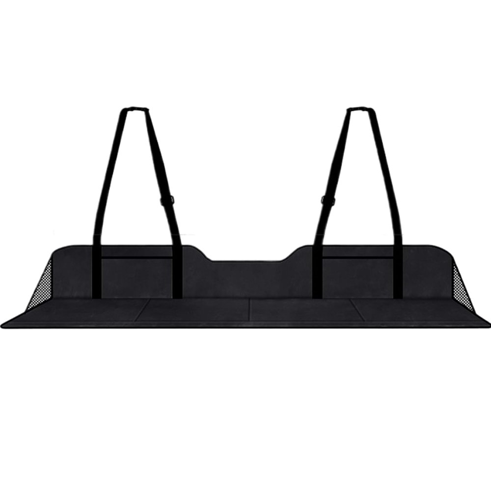 Peosaard Non-Inflatable Car Mattress,Car Back Seat Extender,4-Fold Car Sleeping Bed Backseat with Storage Bag for Truck, Fishing, Camping, Beach - 50x16 in(Black)
