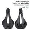 WOTAO 3D Printed Carbon Fibre Bike Saddle 3D Printed Carbon Fibre Bike Saddle Light Weight Comfort Breathable BikeSeat Shock Absorption AntiSlip Cycle Cushion, Black view 4