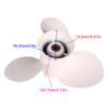 Outboard Engine 9.25x9 63V-45945-00-EL Aluminum Alloy Propeller for Yamaha 9.9HP 15HP 20HP Boat Motor Prop, Size 9 1/4x9-J view 4