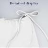 Avrigirl White Women Ballet Wrap Skirts Asymmetric Chiffon Cover up for Dance, Beach, Swim, Aerial Yoga, Skating view 3