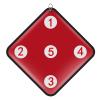 DJJYCTNM Five Bulls-Eye Fencing Target Fencing Auxiliary Training Equipment PU Mrateial Shockproof Suitable for Fencing Gym Training and Self-Training(Red) view 1