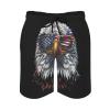 Pynnlts Cool Eagle Sunglasses American Flag Men's Swim Trunks Patriotic Eagle Summer Beach Shorts Bathing Pants with Pockets 6X_l view 1