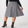 Allegra K Vintage Plaid Skirts for Women's High Waist Pleated A-Line Midi Skirt Small Black view 3