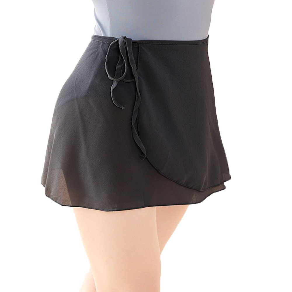 Avrigirl Tight Hip Black Women Ballet Skirts Wrap Chiffon Cover up for Dance, Swim, Aerial Yoga, Skating