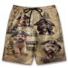 Poodle Mens Swim Trunks - Pirate Hawaiian Mens Shorts - Dog Summer Drawstring Beachwear Shorts Series 89 Size L view 1