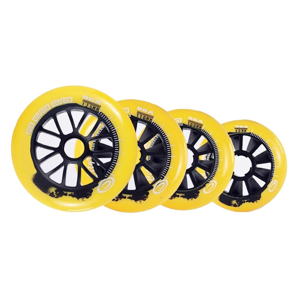 GXBHSP 90mm Inline Wheels 110mm Inline Skate Wheels 100mm Skate wheels with Bearings for Speed and Training Indoor Outdoor (100mm,6)