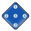 DJJYCTNM Five Bulls-Eye Fencing Target Fencing Auxiliary Training Equipment PU Mrateial Shockproof Suitable for Fencing Gym Training and Self-Training(Blue) view 1