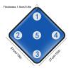 DJJYCTNM Five Bulls-Eye Fencing Target Fencing Auxiliary Training Equipment PU Mrateial Shockproof Suitable for Fencing Gym Training and Self-Training(Blue) view 2