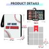 HDSD Custom Baseball Card Binders Up to 900 Pockets - Sports Trading Cards Holder with 50 Sleeves - Personalize Your Name Number Text for Baseball Collectors Boys Girls Gift view 2