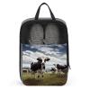 Travel Shoe Bag,Farm Cow Pictures Print Shoe Pouch,outdoor Zippered Carrier Shoe Bags,mens Womens Shoe Tote Bag view 1