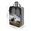 Travel Shoe Bag,Farm Cow Pictures Print Shoe Pouch,outdoor Zippered Carrier Shoe Bags,mens Womens Shoe Tote Bag view 2