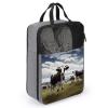 Travel Shoe Bag,Farm Cow Pictures Print Shoe Pouch,outdoor Zippered Carrier Shoe Bags,mens Womens Shoe Tote Bag view 3