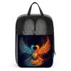 Travel Shoe Bag,Fire And Water Phoenix Print Shoe Pouch,outdoor Zippered Carrier Shoe Bags,mens Womens Shoe Tote Bag view 1