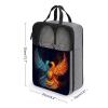 Travel Shoe Bag,Fire And Water Phoenix Print Shoe Pouch,outdoor Zippered Carrier Shoe Bags,mens Womens Shoe Tote Bag view 2