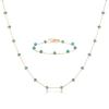 TONTMY STUDIOS Gold Turquoise Necklace Bracelets for Women Dainty Simple Beaded Choker Necklace Bracelet Turquoise Jewelry Set view 1