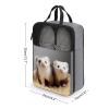 YHEGBFD Travel Shoe Bag,Ferrets Print Shoe Pouch,outdoor Zippered Carrier Shoe Bags,mens Womens Shoe Tote Bag, style view 2