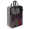 Travel Shoe Bag,Guitar Pattern Print Shoe Pouch,outdoor Zippered Carrier Shoe Bags,mens Womens Shoe Tote Bag view 3
