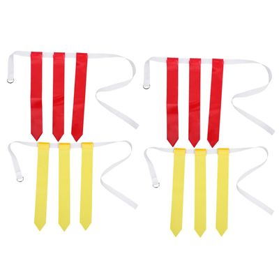 Milisten 4pcs Flag Football Belt Waist Flags for Youth and Adults Reusable Outdoor Football Game Props for Training and Fun