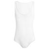 JEsilunmaMY Mens Sequin Lace Sheer Shapewear Stretch Sleeveless Bodysuit Body Shaper Slimming See Through Glitter Underwear (White-1PC,Small) view 1