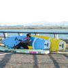 11'x34 x6 Inflatable Paddle Board, Stand Up Sup Board with Portable Premium Accessories Including Backpack, Adjustable Paddle, Fin, Leash, Pump, and Spinner for Adult view 1