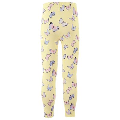 iiniim Girls Printed Leggings Stretchy Yoga Dance Pants Slim Tights for Toddler Kids Yellow 5-6 Years