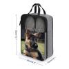 Travel Shoe Bag,German Shepherd Puppy Print Shoe Pouch,outdoor Zippered Carrier Shoe Bags,mens Womens Shoe Tote Bag view 2