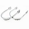 QualiTime Stainless Steel English Bumper Spurs, Equestrian Spurs for Men, Women, 1 Pair, Silver view 1