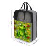 Travel Shoe Bag,Frog Print Shoe Pouch,outdoor Zippered Carrier Shoe Bags,mens Womens Shoe Tote Bag view 2