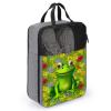 Travel Shoe Bag,Frog Print Shoe Pouch,outdoor Zippered Carrier Shoe Bags,mens Womens Shoe Tote Bag view 3