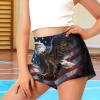 Uourmeti American Flag Eagle Kids Summer Shorts for Girls Size 9-10 Years Casual Outfits Athletic Shorts for Running Shorts with Pockets High Waisted Flowy Wide Leg Shorts view 3
