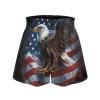 Uourmeti American Flag Eagle Kids Summer Shorts for Girls Size 9-10 Years Casual Outfits Athletic Shorts for Running Shorts with Pockets High Waisted Flowy Wide Leg Shorts view 4