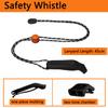 Amzonly Emergency Whistle, 120db Safety Whistle Survival Shrill Loud for Camping Hiking Hunting Boating Fishing Life Vest Jacket Rescue Signaling Kids Lifeguard 5 Pack- Black view 2