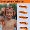 Amzonly Emergency Whistle, 120db Safety Whistle Survival Shrill Loud for Camping Hiking Hunting Boating Fishing Life Vest Jacket Rescue Signaling Kids Lifeguard 5 Pack- Black view 3