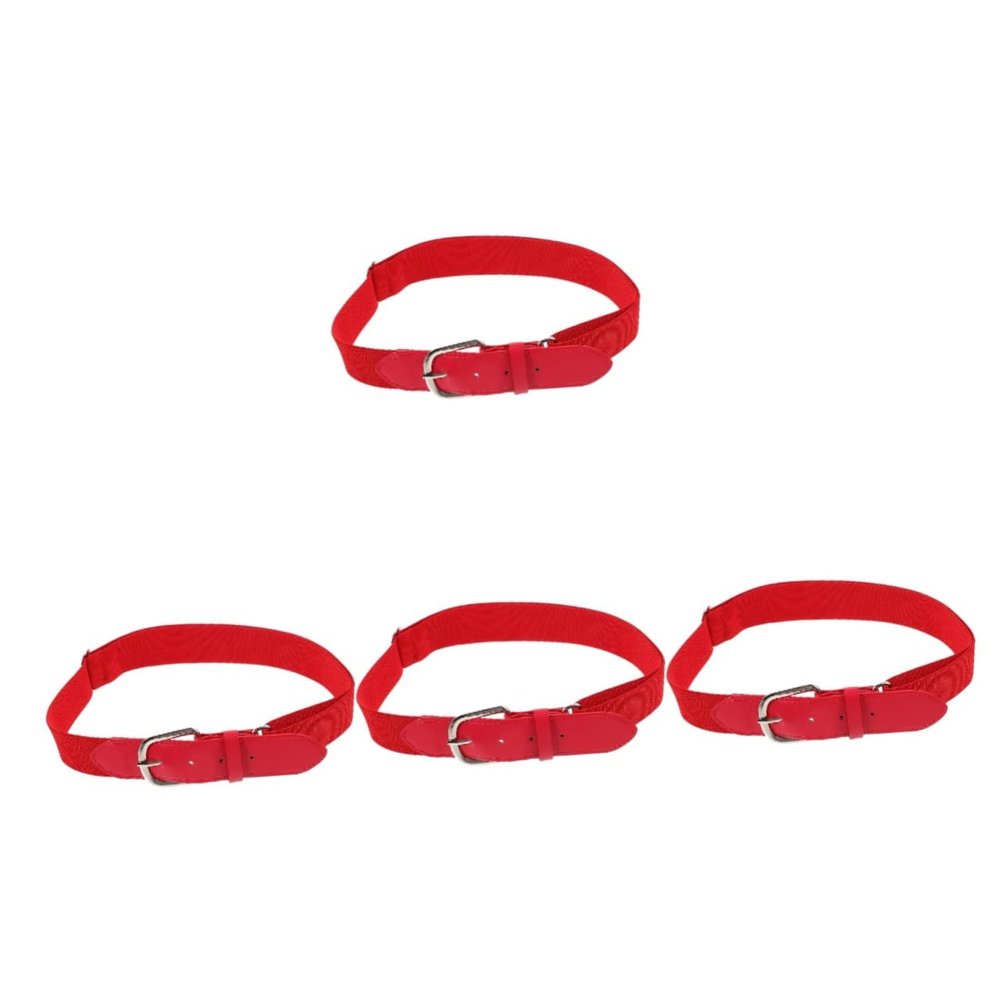 PACKOVE 4pcs Adjustable Unisex Softballs Belt Fashionable Buckle for Youth Baseball and Softball Sports and Pu Material for Comfort and Style