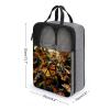 Travel Shoe Bag,Monarch Butterflies Print Shoe Pouch,outdoor Zippered Carrier Shoe Bags,mens Womens Shoe Tote Bag view 2