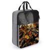 Travel Shoe Bag,Monarch Butterflies Print Shoe Pouch,outdoor Zippered Carrier Shoe Bags,mens Womens Shoe Tote Bag view 3