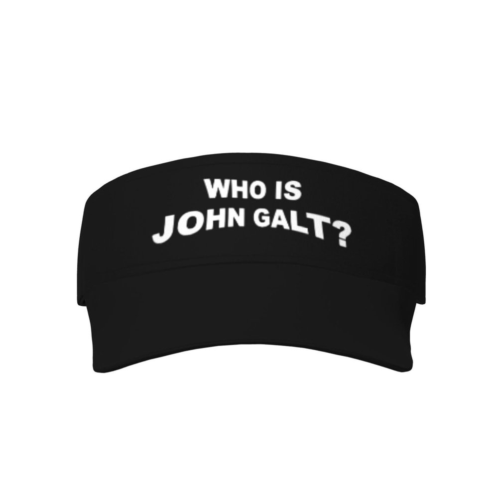 AIZBEGDLU Who is John Galt Sport Sun Visor Hats Adjustable Empty Top Baseball Cap Black
