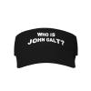 AIZBEGDLU Who is John Galt Sport Sun Visor Hats Adjustable Empty Top Baseball Cap Black view 1