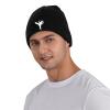 Silhouette Karate Beanie Hat Winter Unisex Knit Hat Ski Stocking Cuffed Cap Black view 4