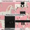 Personalized Folding Duffle Bag for Travel Large Overnight Bag for Women Gym Bags Tote Luggage Bag for Men Pink Horse view 2