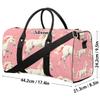 Personalized Folding Duffle Bag for Travel Large Overnight Bag for Women Gym Bags Tote Luggage Bag for Men Pink Horse view 3
