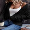 Sidefeel Womens Cardigan Trendy 2025 Long Sleeve Open Front Sweaters Casual Fall Outfit Black Small view 3