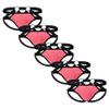 JEsilunmaMY Hollow Out Mesh Jockstrap for Men Breathable Athletic Supporter Jock Straps Low Waist Cutout G-Strings Underpants (Pink-5PC,Small) view 1