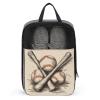 YHEGBFD Travel Shoe Bag,Hand Drawn Bats And Ball Print Shoe Pouch,outdoor Zippered Carrier Shoe Bags,mens Womens Shoe Tote Bag, style view 1