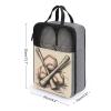 YHEGBFD Travel Shoe Bag,Hand Drawn Bats And Ball Print Shoe Pouch,outdoor Zippered Carrier Shoe Bags,mens Womens Shoe Tote Bag, style view 2