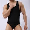 JEsilunmaMY Mens Ice Silk Mesh Shapewear Full Body Shaper Tummy Control Bodysuit Slimming Compression Shapewear Underwear (Black-3PC,X-Large) view 3