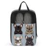 YHEGBFD Travel Shoe Bag,French Bulldog Print Shoe Pouch,outdoor Zippered Carrier Shoe Bags,mens Womens Shoe Tote Bag, style view 1