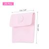 uxcell 20 Pcs Velvet Jewelry Pouches with Snap Button 2.8x2.8 Inches, Soft Jewelry Pouches Storage Bags Small Velvet Gift Bags for Rings Necklace Bracelet Earring Watch, Pink view 2