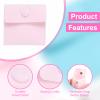 uxcell 20 Pcs Velvet Jewelry Pouches with Snap Button 2.8x2.8 Inches, Soft Jewelry Pouches Storage Bags Small Velvet Gift Bags for Rings Necklace Bracelet Earring Watch, Pink view 3